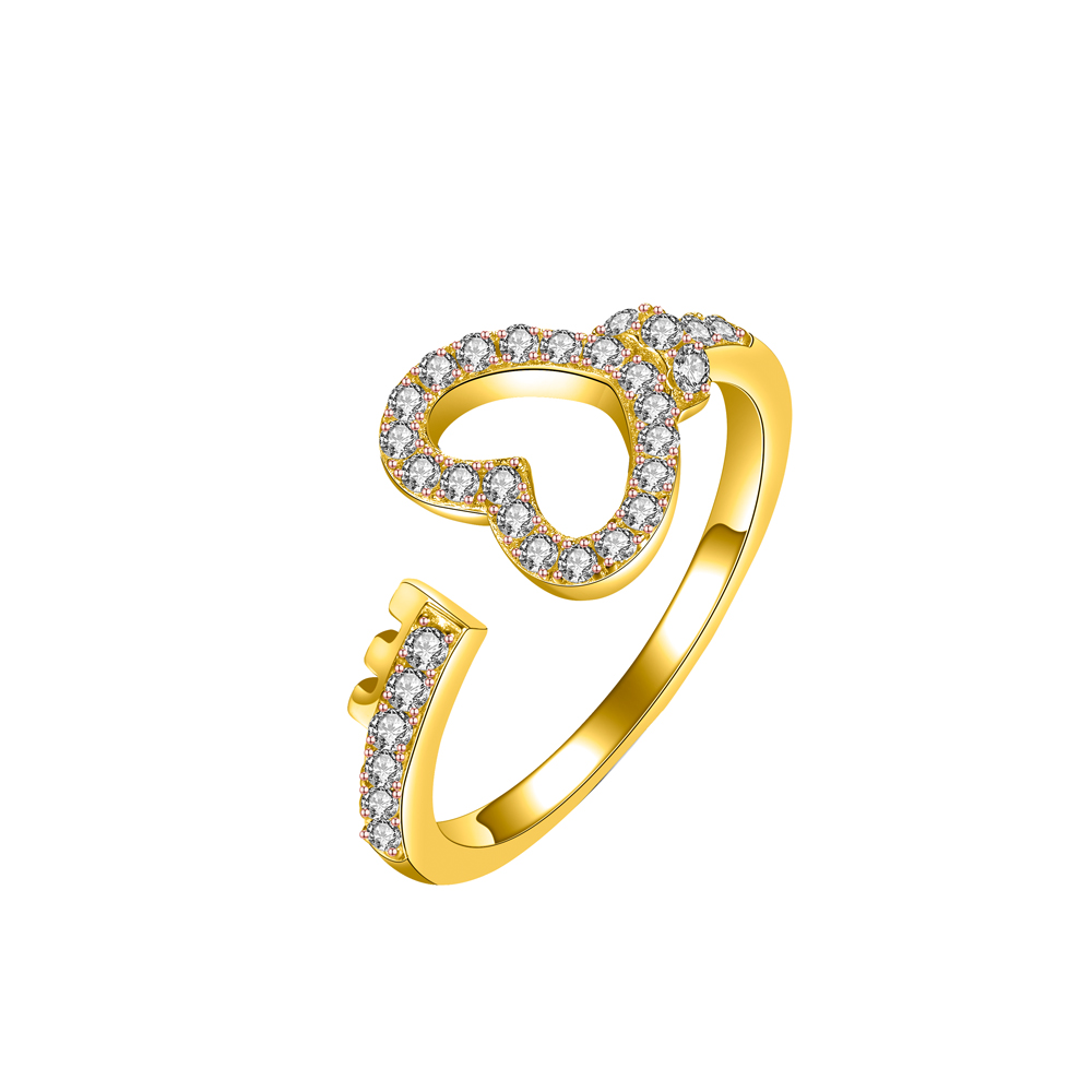 Picture of Fabian Happy Hearts Gold Plated Ring - FLJ-RIT1630-7-R