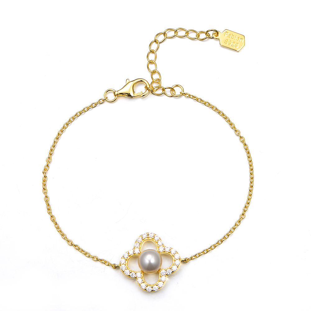 Picture of Fabian Flower Pattern Women Bracelet - FLJ-YL763-BR
